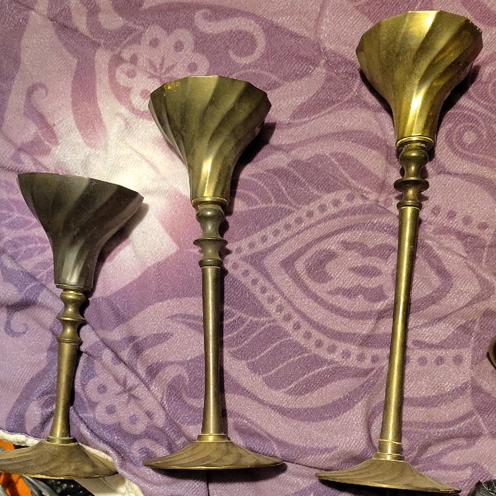 Elegant Brass Goblet Set